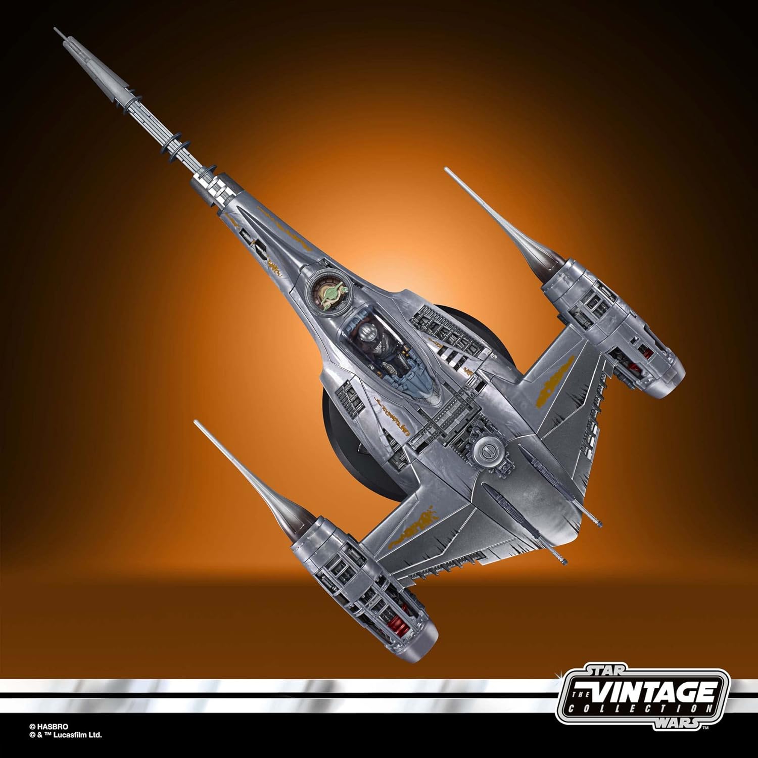 STAR WARS The Vintage Collection The Mandalorian’s N-1 Starfighter, The Mandalorian – Vehículo de 3.75 pulgadas y figuras de acción, a partir de 4