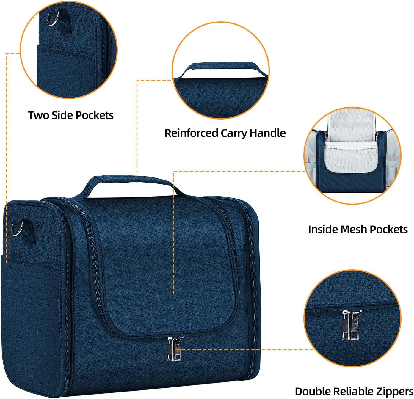 Bolsa de aseo colgante de gran capacidad para hombres y mujeres, bolsa de ducha de baño impermeable portátil, bolsa de afeitado ligera, bolsa de