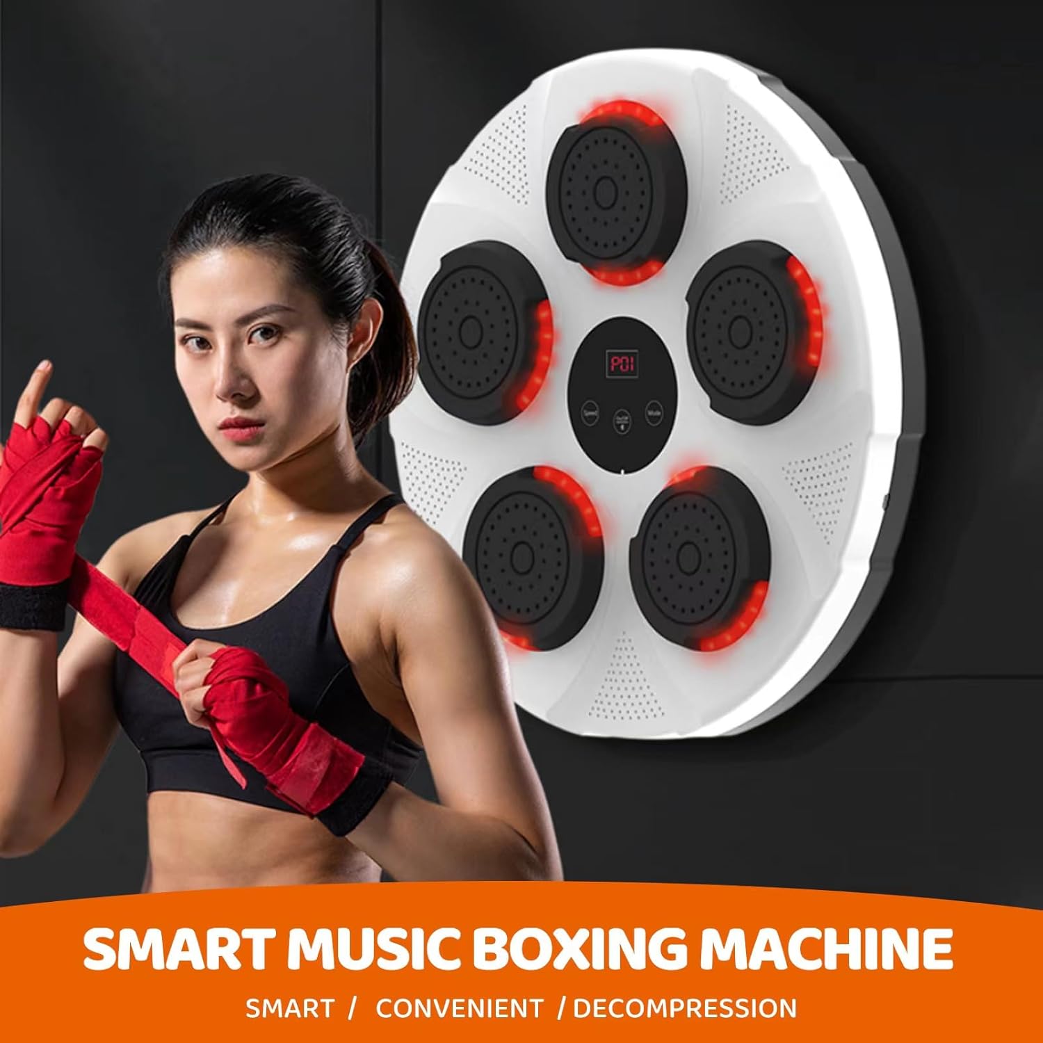 Máquina de boxeo de música para el hogar, montaje en pared, boxeador de música, enfoque inteligente electrónico, entrenamiento de agilidad, boxeo