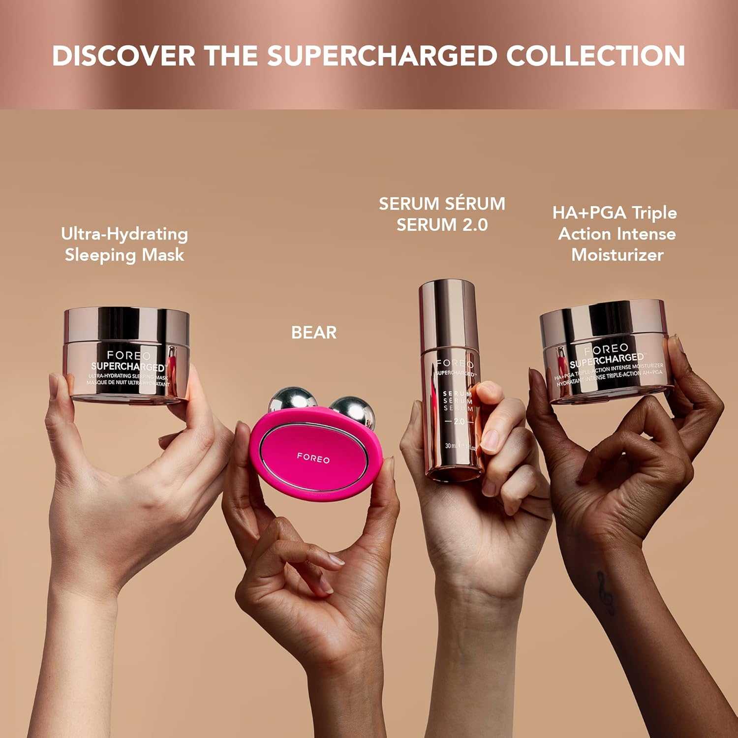 FOREO SUPERCHARGED HA+PGA Face Moisturizer – Wrinkle Cream for Face – Hyaluronic Acid & Squalane – Vegan – Cruelty & Gluten Free – Clean Skincare –