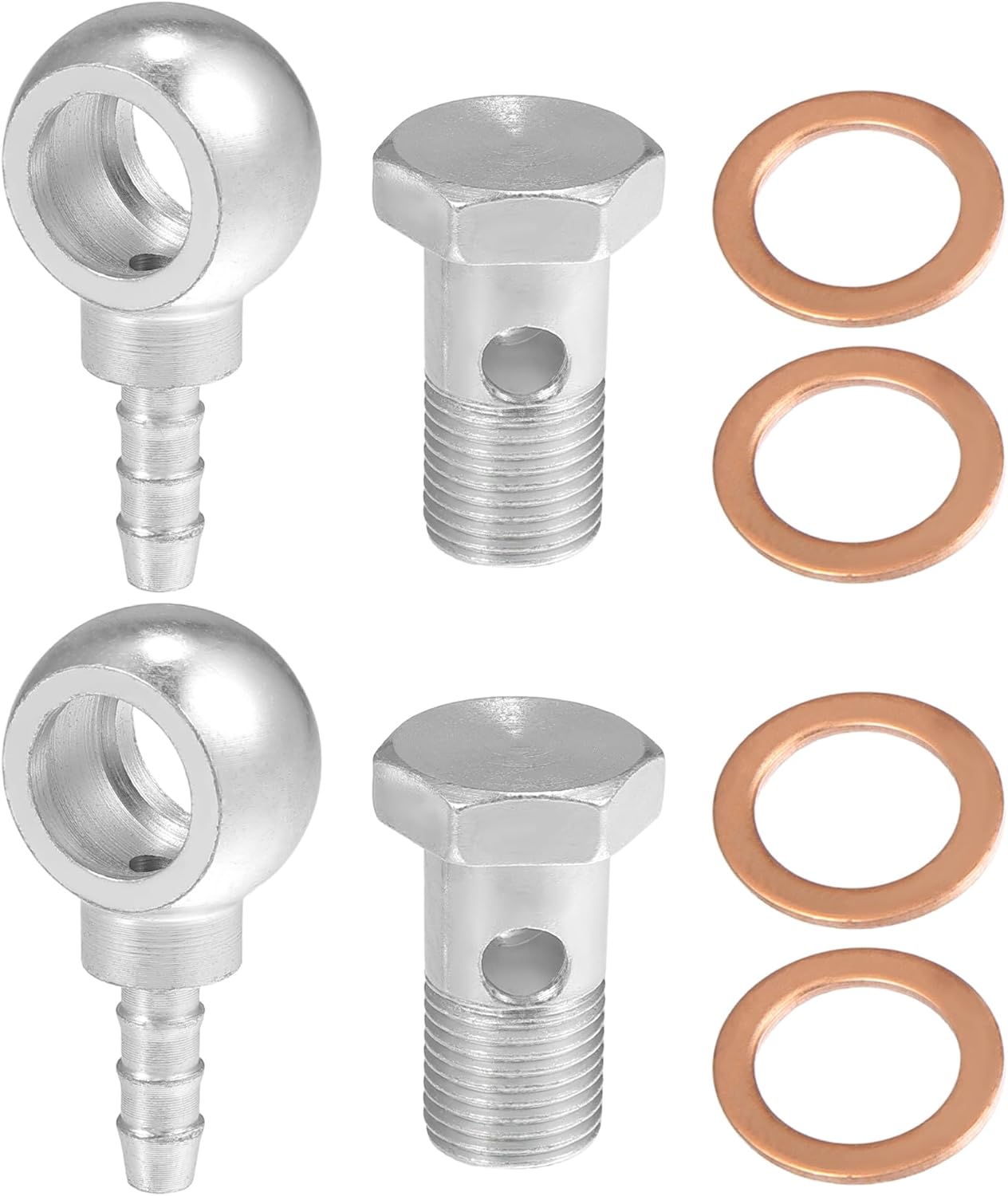 ACROPIX 0.630 in ID 0.315 in OD M16x1.5 Banjo Bolt manguera accesorios universal Banjo montaje línea de combustible con arandela de tornillo para