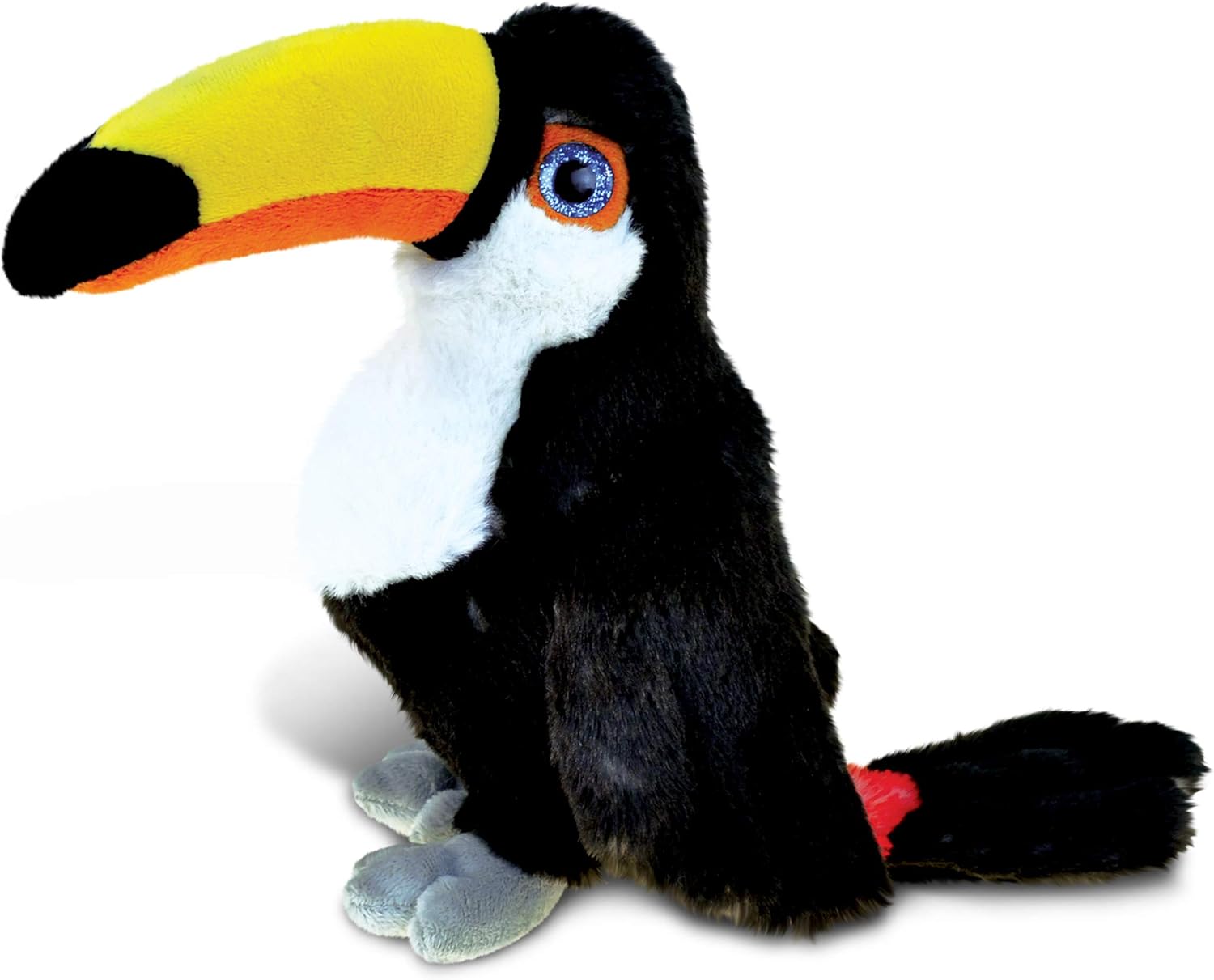 DolliBu – Peluche de tucán  Tucán tropical abrazable de piel suave, adorable juguete de peluche de tucán para jugar, lindo regalo de pájaro de la