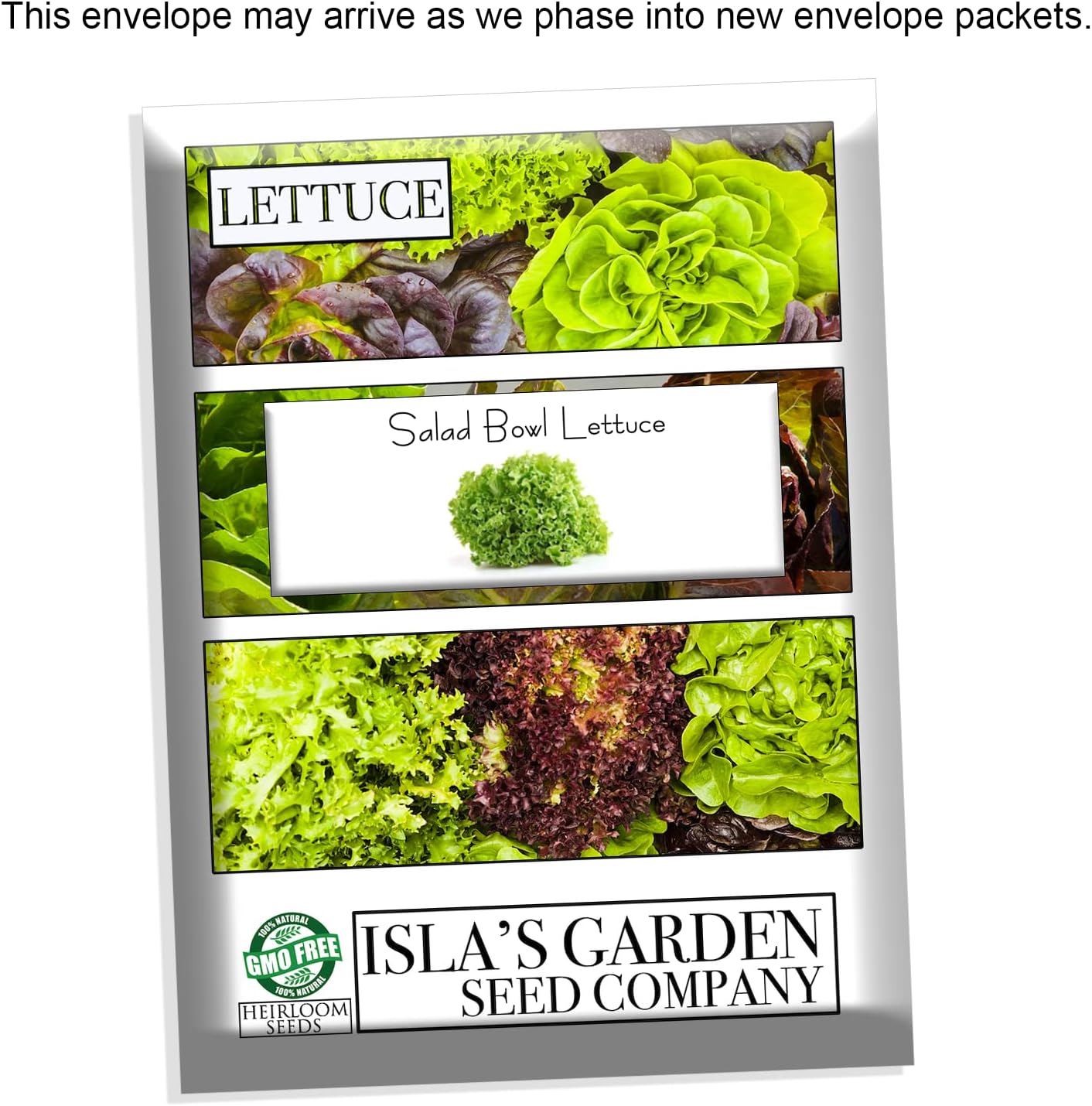 Semillas de lechuga para plantar, más de 1000 semillas de reliquia por paquete, semillas de jardín de Isla (semillas de jardín de Isla), semillas