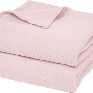 PHF Manta de muselina 100% algodón, tamaño King, 108 x 90 pulgadas, manta ligera y transpirable de 4 capas para verano, manta de gasa suave y lujosa PHF Manta de muselina 100% algodón, tamaño King, 108 x 90 pulgadas, manta ligera y transpirable de 4 capas para verano, manta de gasa suave y lujosa