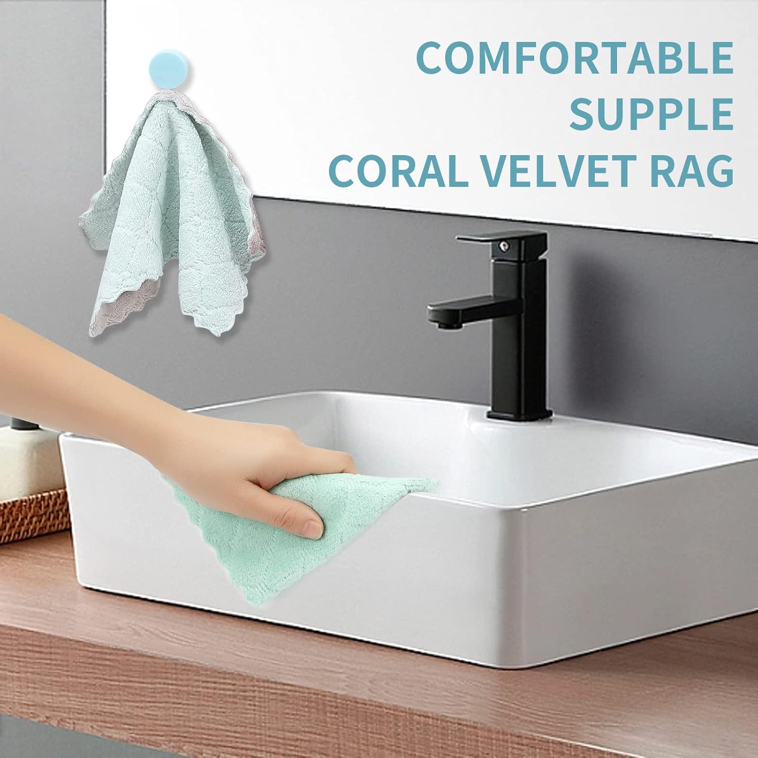 GADIEDIE Paquete de 10 paños de cocina, paños de cocina de forro polar coral súper absorbente, paños de cocina de alta calidad, antiadherentes