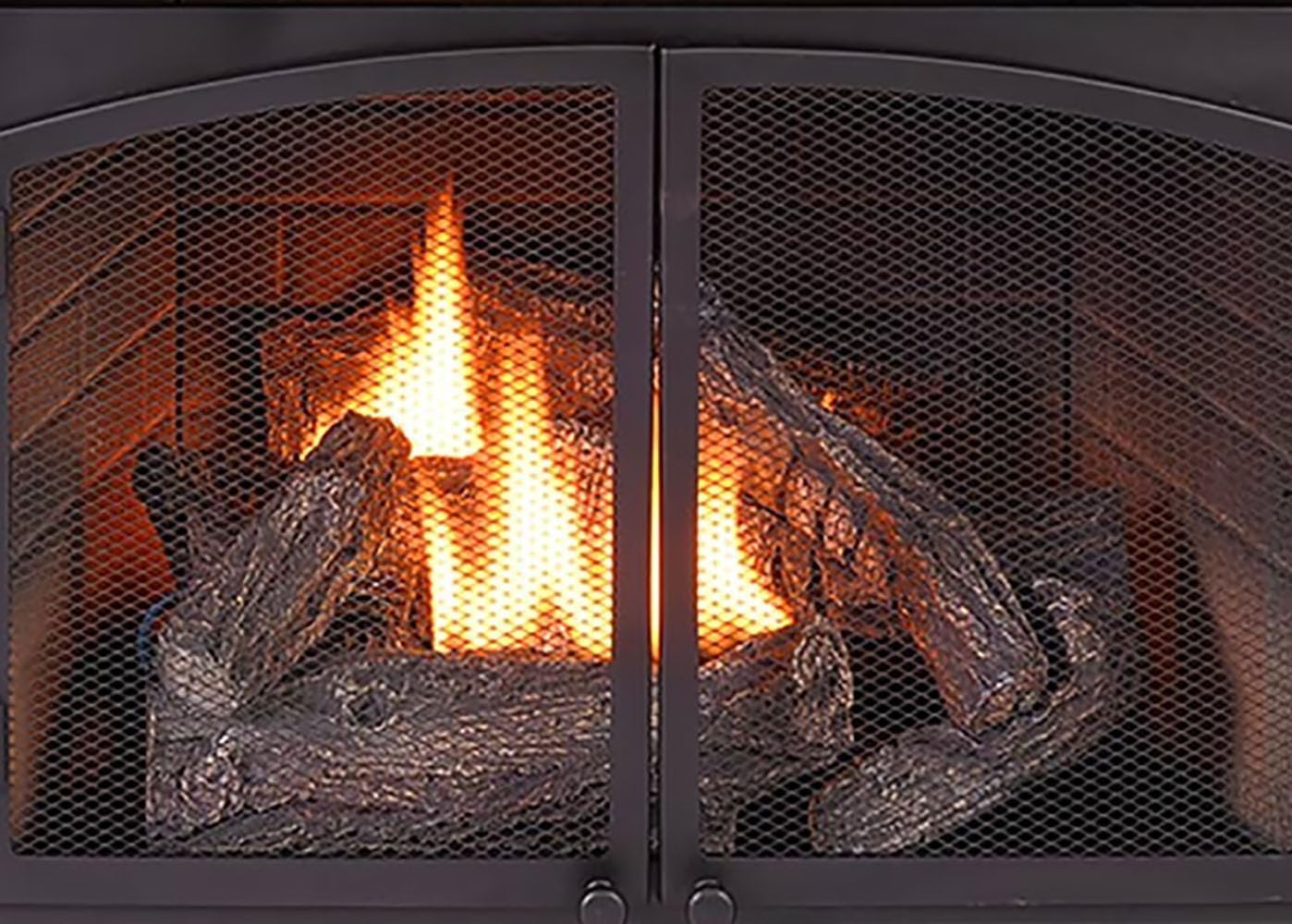 Duluth Forge Inserto de chimenea sin ventilación de combustible dual – 32,000 BTU, modelo de control T-Stat FDF400T-ZC