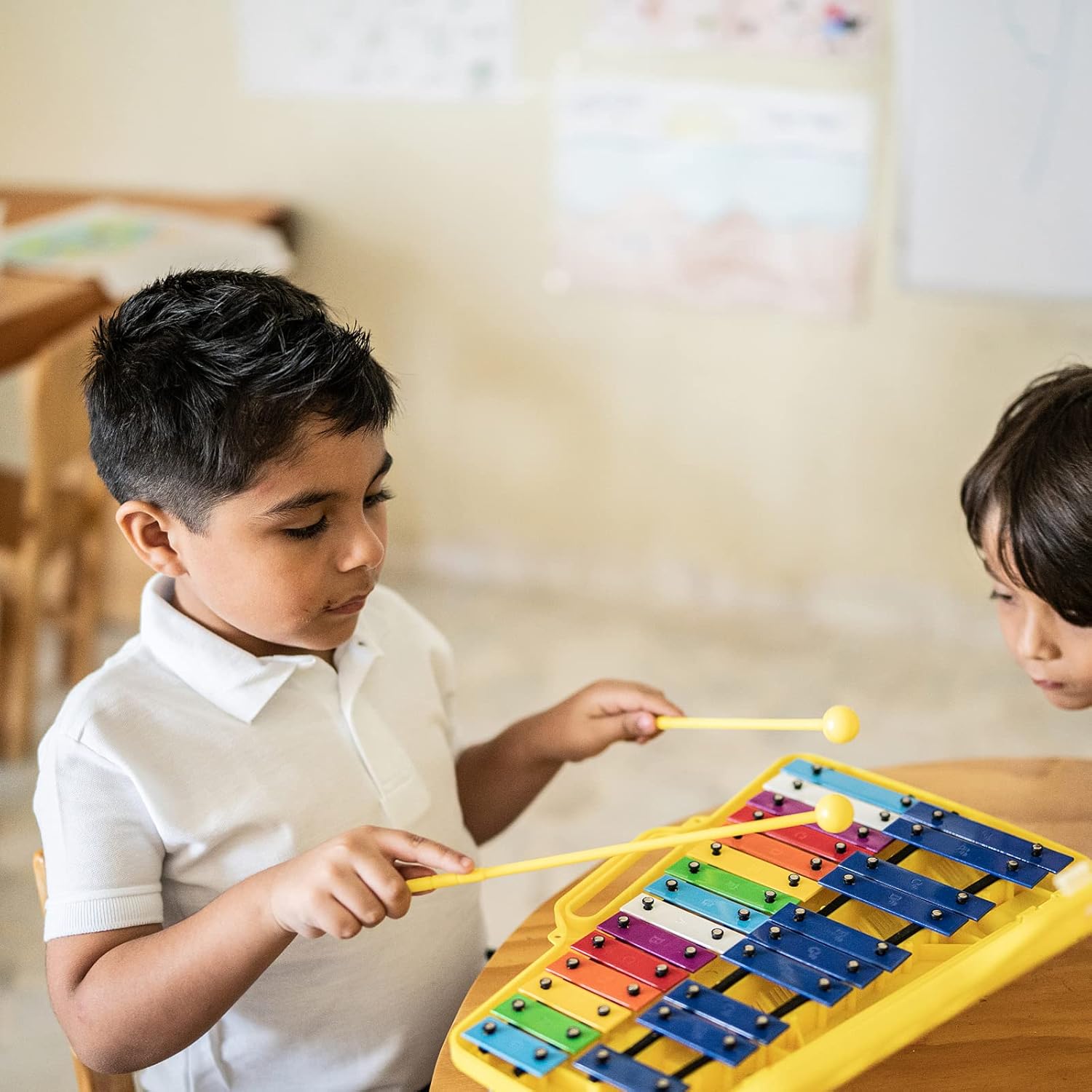 Soulmate Xilófono, xilófono Glockenspiel de 25 notas para niños, juguete musical, llaves de metal, xilófono profesional para principiantes,