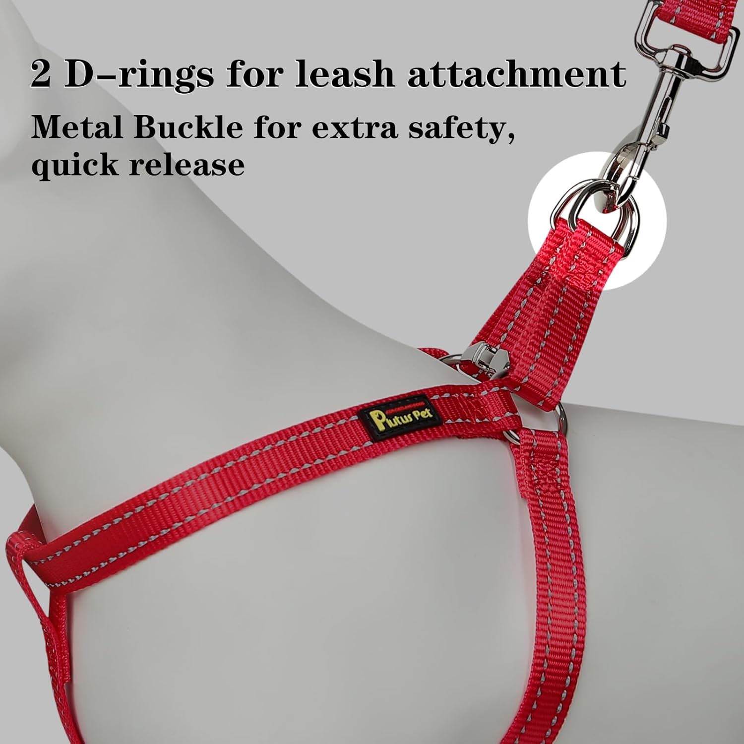 Plutus Pet Arnés para perro, reflectante, ajustable y seguro con hebillas de metal, arnés para perro de fácil paseo para cachorros, perros pequeños,
