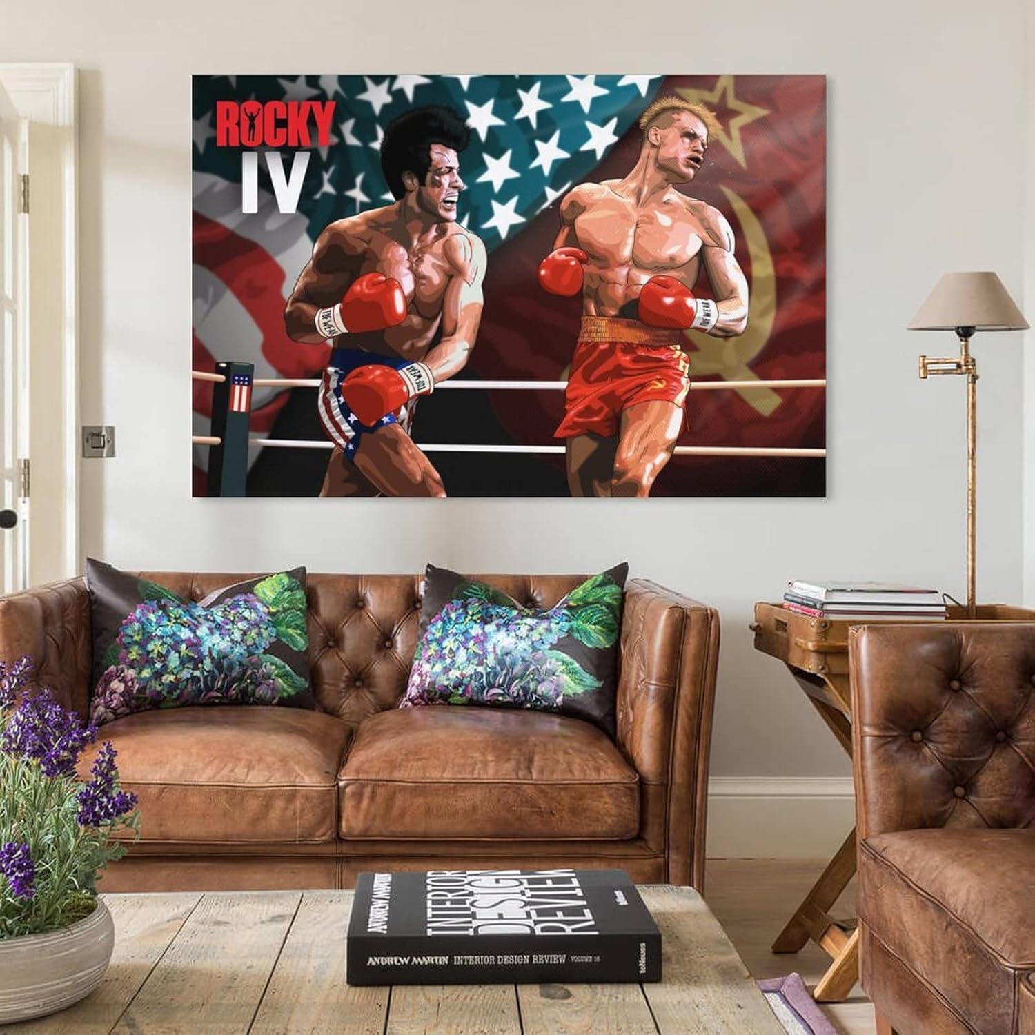 Póster de película Rocky Iv, póster de arte en lienzo y arte de pared, póster moderno para decoración de dormitorio familiar, 24 x 36 pulgadas (23.6