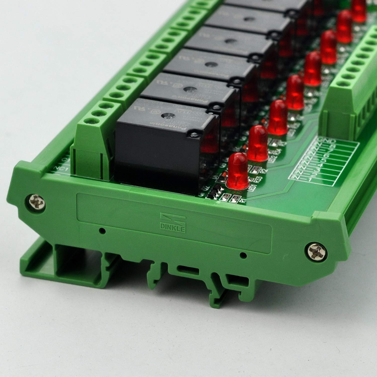 Montaje en carril DIN 16 SPDT 10Amp Power Relay Interface Module (DC 12V)