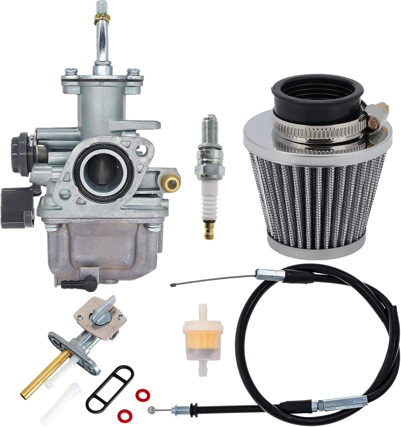 WHFZN Carburador Raprot 80 para Yamaha YFM80R YFM80 Grizzly 80 Carb ATV Quad Carby 2002-2008 con cable del acelerador y filtro de aire