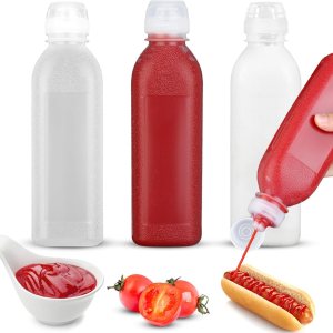 Botellas exprimibles para condimentos, sin BPA, botellas exprimibles para salsas, dispensador de aceite de oliva, botellas de salsa de tomate Botellas exprimibles para condimentos, sin BPA, botellas exprimibles para salsas, dispensador de aceite de oliva, botellas de salsa de tomate