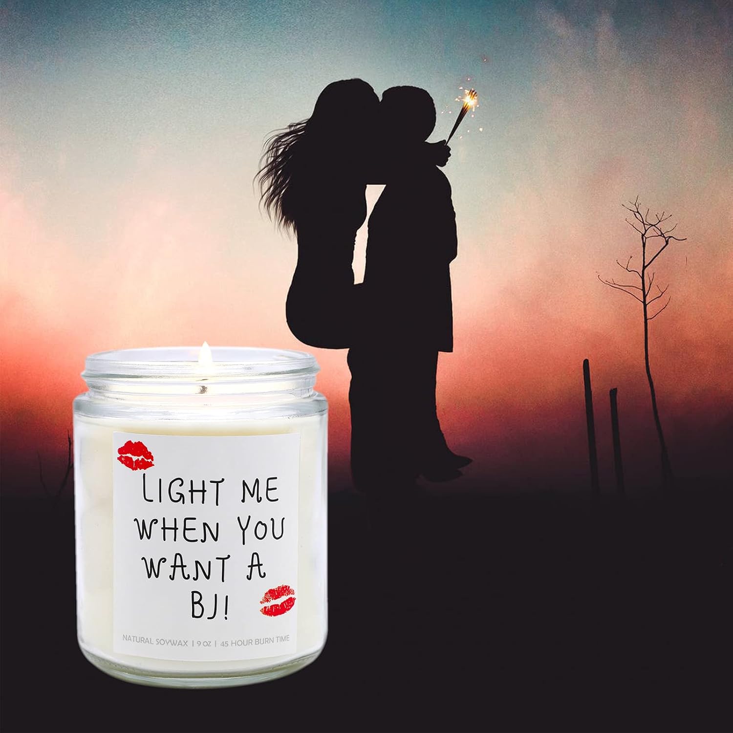 Velas de soja perfumadas de lavanda (9 onzas), regalos divertidos para novio, regalos para marido, aniversario de humor para adultos, regalos de