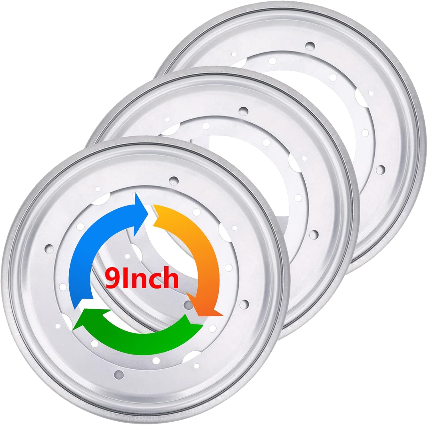 Lazy Susan Hardware – Juego de 3 placas giratorias de rodamiento de bolas de 9 pulgadas de grosor de 516 pulgadas de grosor, capacidad de 750
