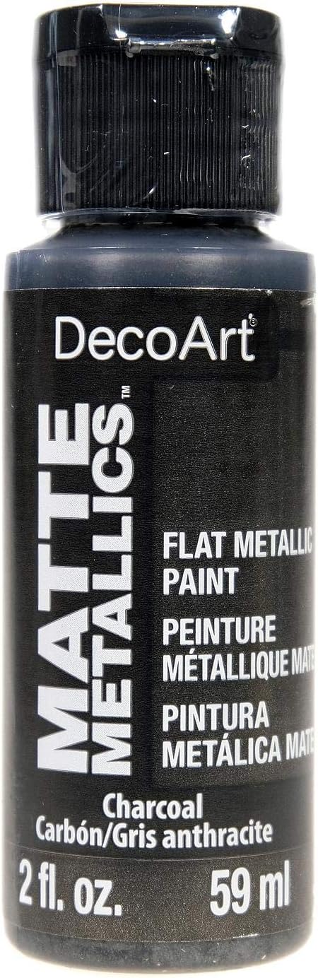 Deco Art Americana – Tela acrílica mate metalizada, 2 onzas, carbón