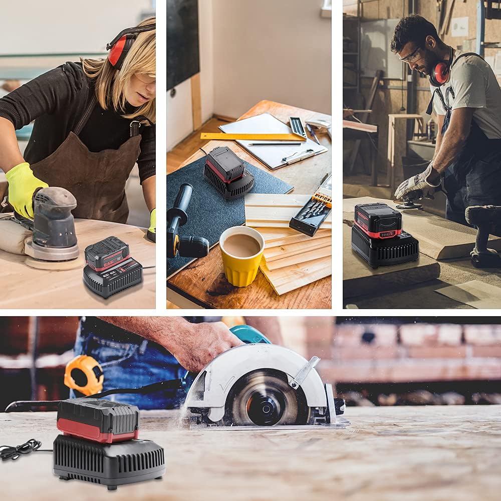 Cargador rápido de batería V20 CMCB104, WaxPar CMCB104, cargador de batería compatible con Craftsman V20 batería de litio CMCB204 CMCB202 CMCB201