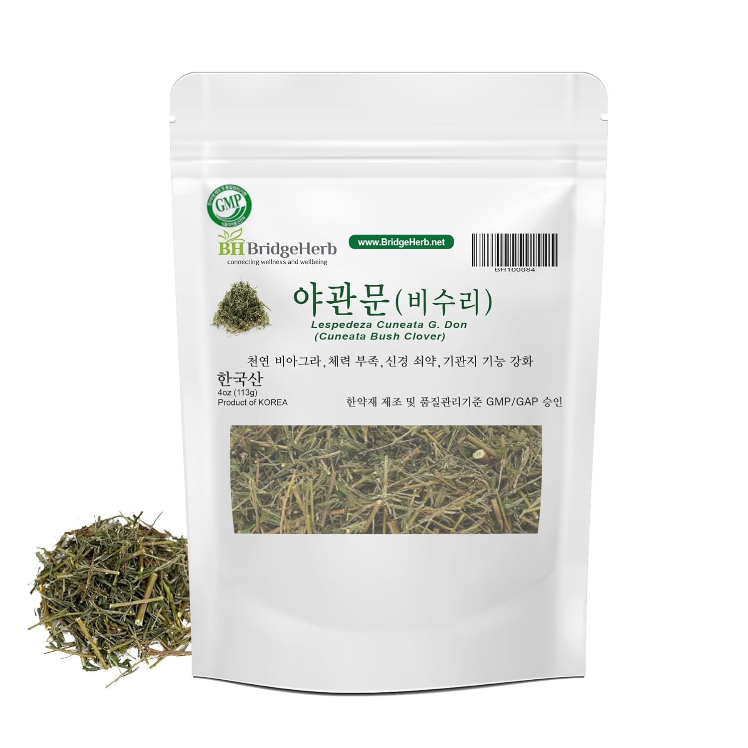 (Hierbas coreanas médicas) Lespedeza Cuneata G. Don (Cuneata Bush Clover) Té de hierbas naturales, (3.99 oz) Producto GMPGAP