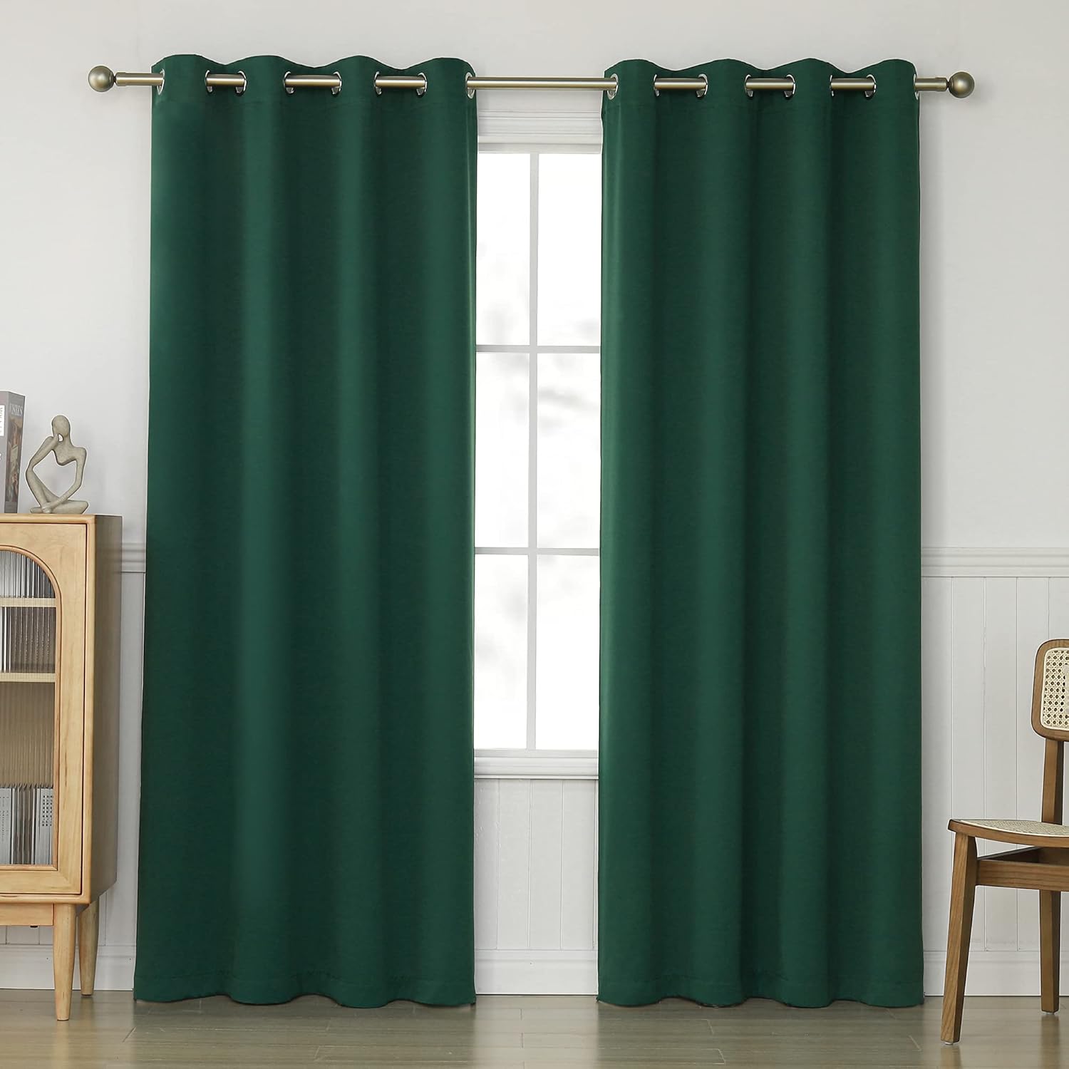 KEQIAOSUOCAI Cortinas opacas para dormitorio, sala
