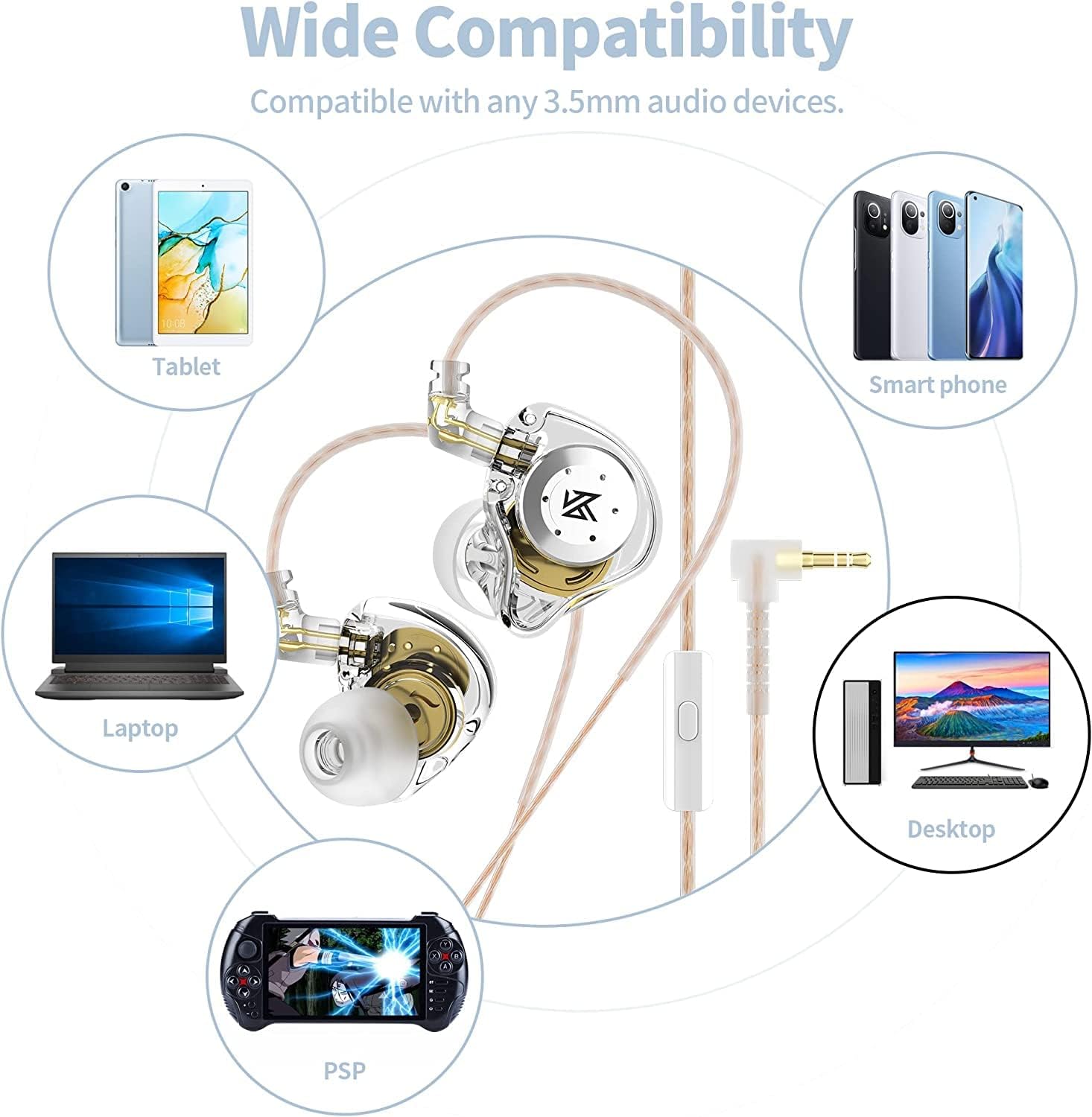 KZ EDX PRO – Auriculares con cable estéreo de alta fidelidad con graves pesados, apto para audiófilo, 1DD nuevo controlador dinámico de 0.394
