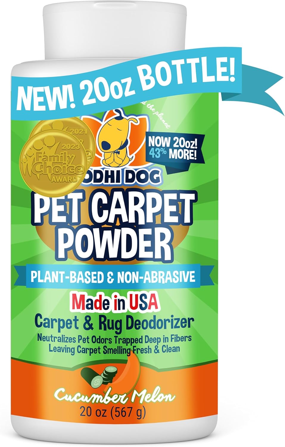 Bodhi Dog Polvo natural para alfombras de perro  Eliminador de olores de mascotas secas  Elimina eficazmente los olores de orina  Polvo de