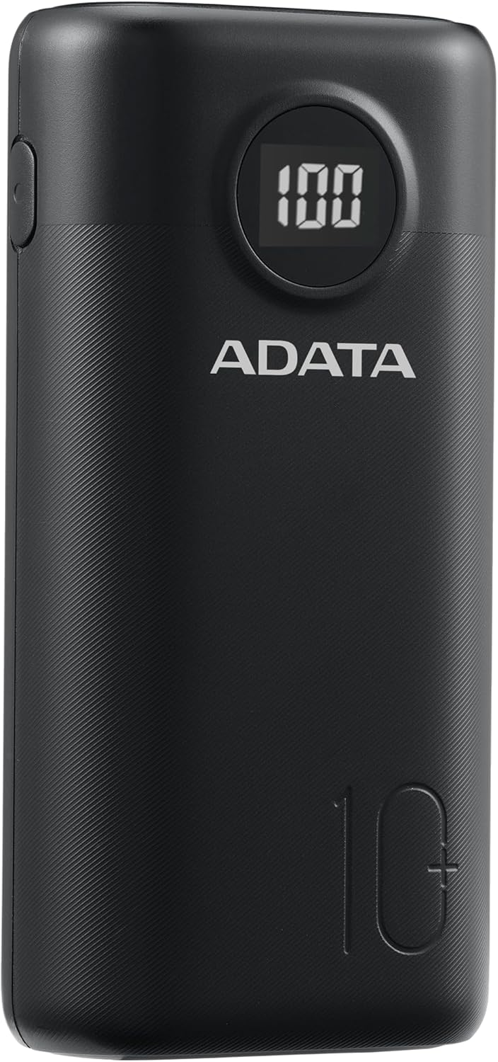 ADATA P10000QCD 10000mAh Qualcomm QC 3.0  USB PD 3.0 Dual USB-A (18W) y USB-C de carga rápida (18W) cargador portátil de banco de energía