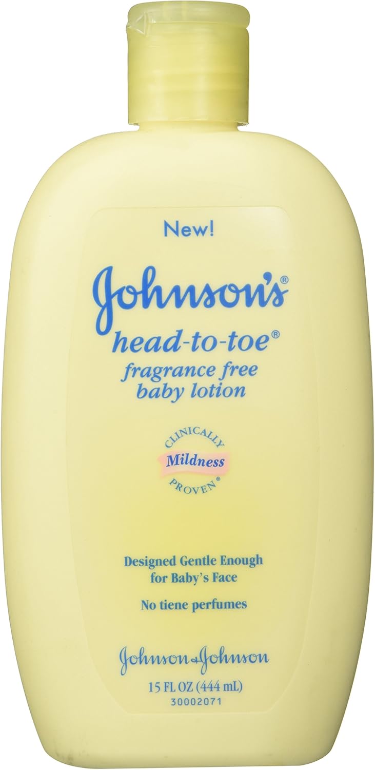 Johnson’s Baby Head To Toe – Loción para bebé, sin fragancia, 15 onzas