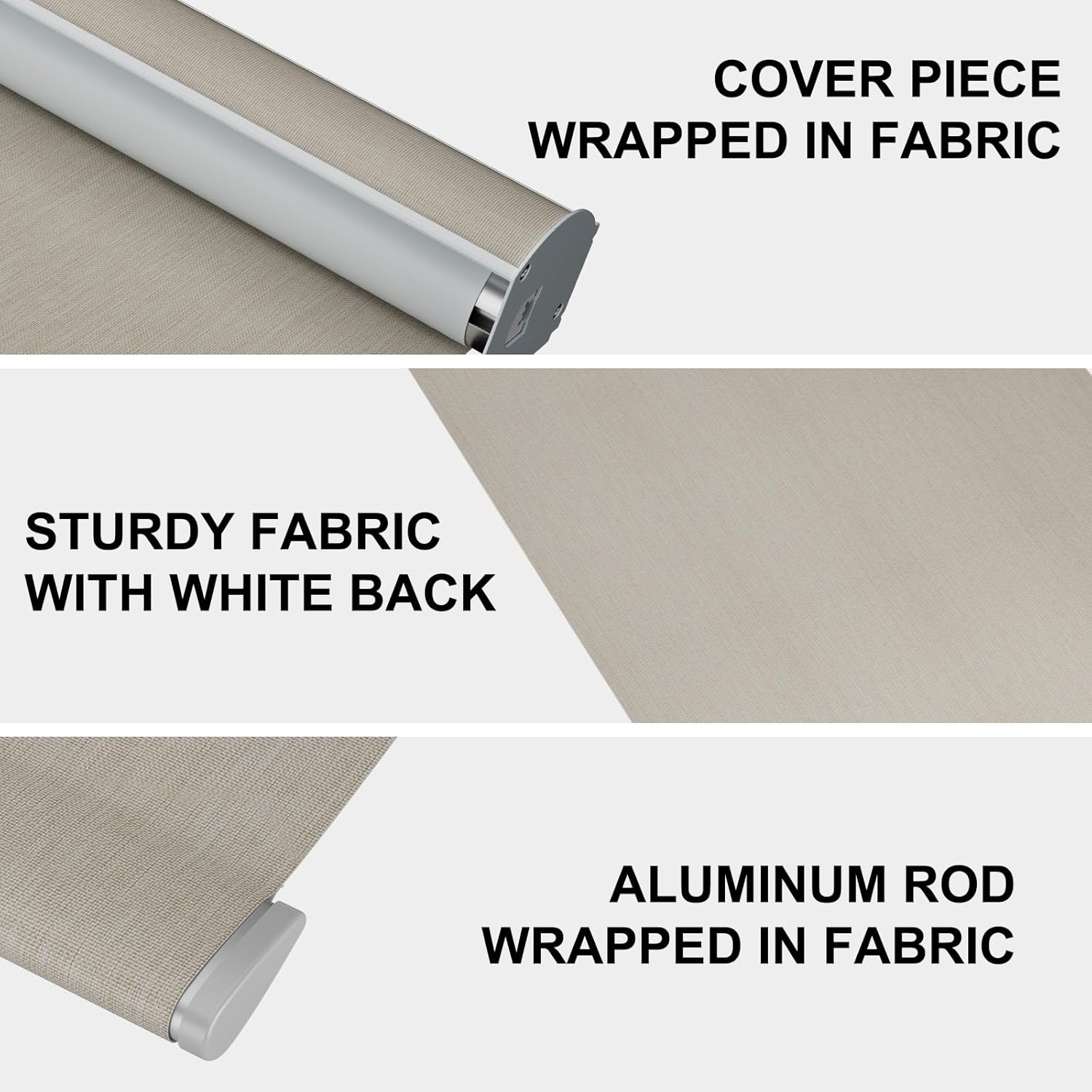 Persianas motorizadas para ventanas, persianas inteligentes con control remoto enrollables, funcionan con Alexa Google Home, persianas opacas