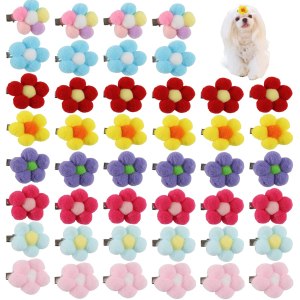 50 pinzas para el pelo de perro y gato, lindos clips florales para el pelo de perro, lazos de flores para perros, horquillas para el pelo de las 50 pinzas para el pelo de perro y gato, lindos clips florales para el pelo de perro, lazos de flores para perros, horquillas para el pelo de las