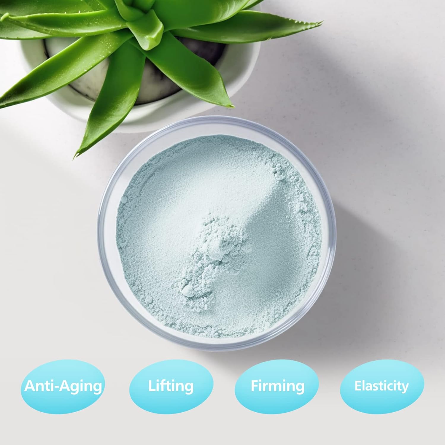 APPTI Máscara de gelatina de aloe vera, máscara facial de spa para el hogar, para aliviar los poros, quitar puntos negros, poros de limpieza