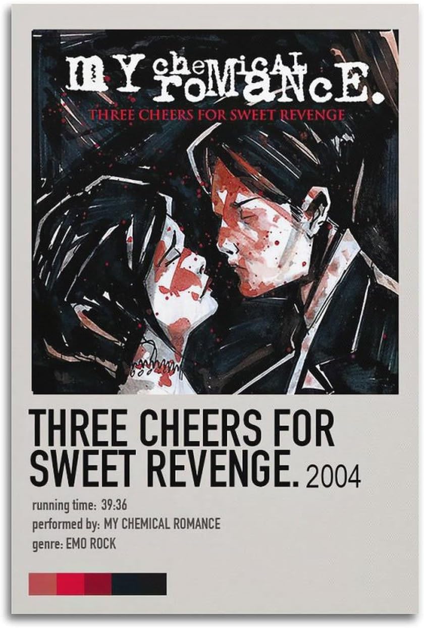 YNTNDYGV Póster de My Chemical Romance, Mcr The Black Parade, pintura artística, pintura estética, arte de pared, lienzo para decoración de