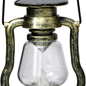 MECAKUCA Faroles LED vintage solares de huracán antiguo impermeable, lámpara colgante de metal antiguo para mesa de interior, iluminación de MECAKUCA Faroles LED vintage solares de huracán antiguo impermeable, lámpara colgante de metal antiguo para mesa de interior, iluminación de