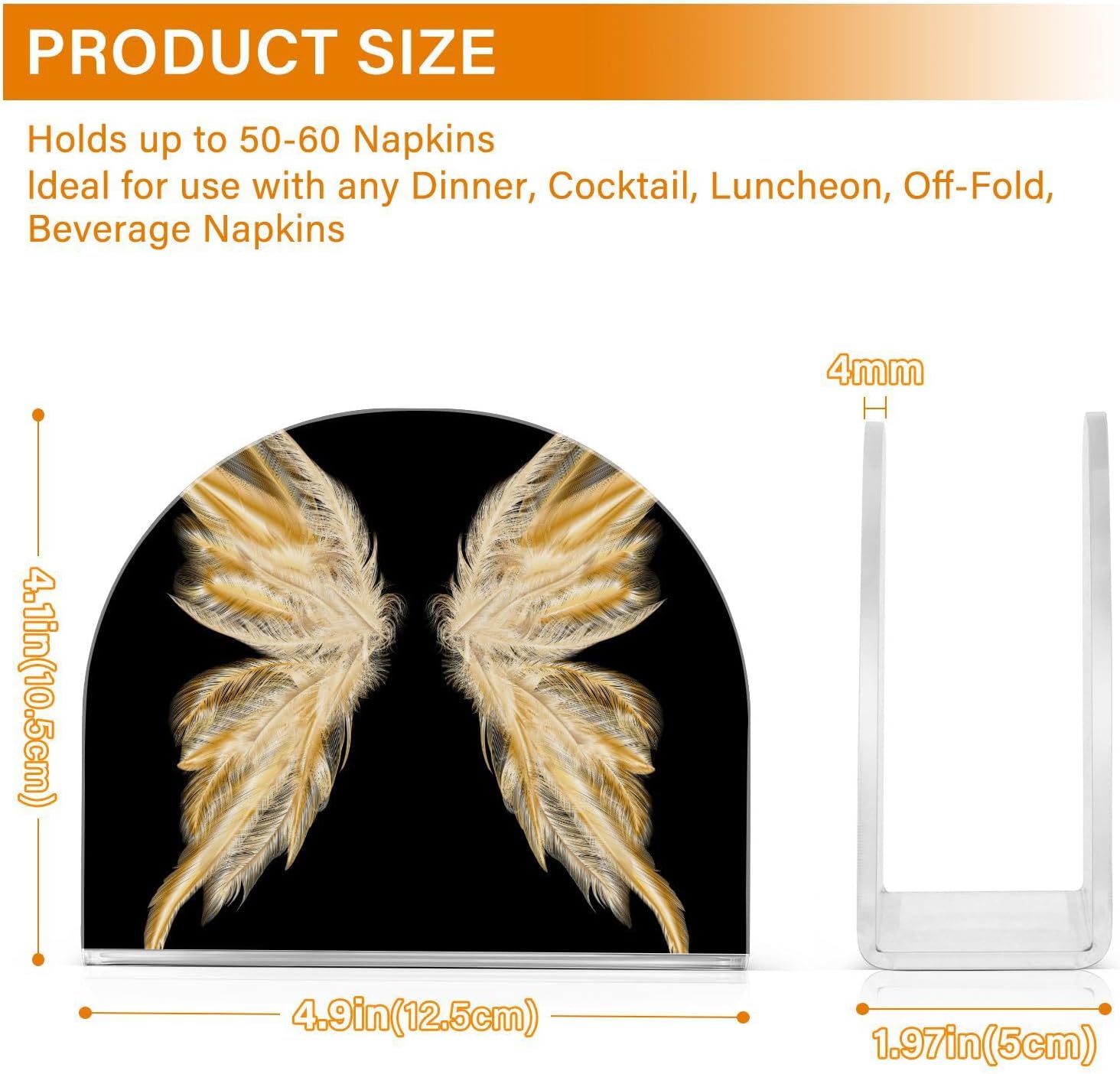 Servilletero de acrílico  Soporte para toallas de papel en transparente  Moderno soporte decorativo para servilletas de invitados para el hogar,