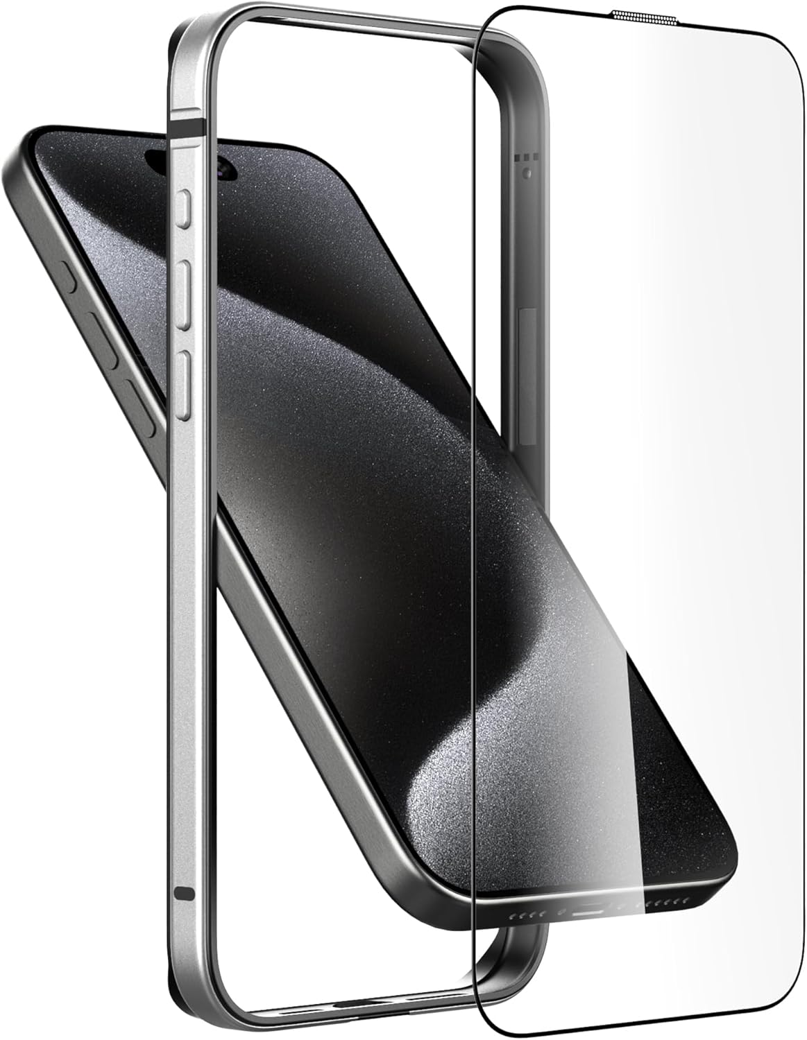 Funda delgada de metal para iPhone 15 Pro Max de 6.7 pulgadas, interior de TPU suave + parachoques chapado en metal, compatible con carga