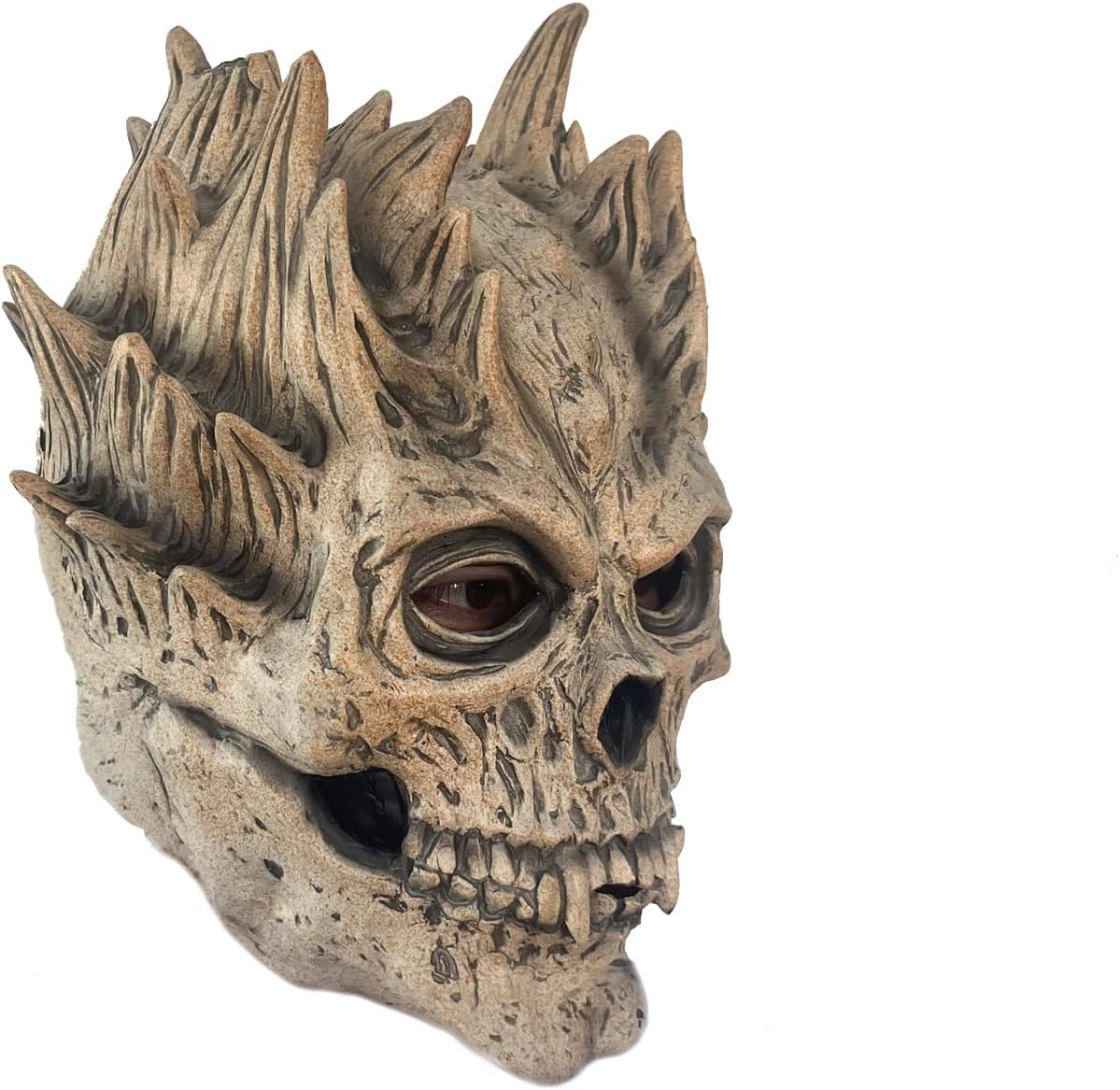 Máscara de esqueleto de calavera aterradora, demonio de terror, máscara espeluznante de Halloween, mascarada, cosplay, fiesta, accesorios de