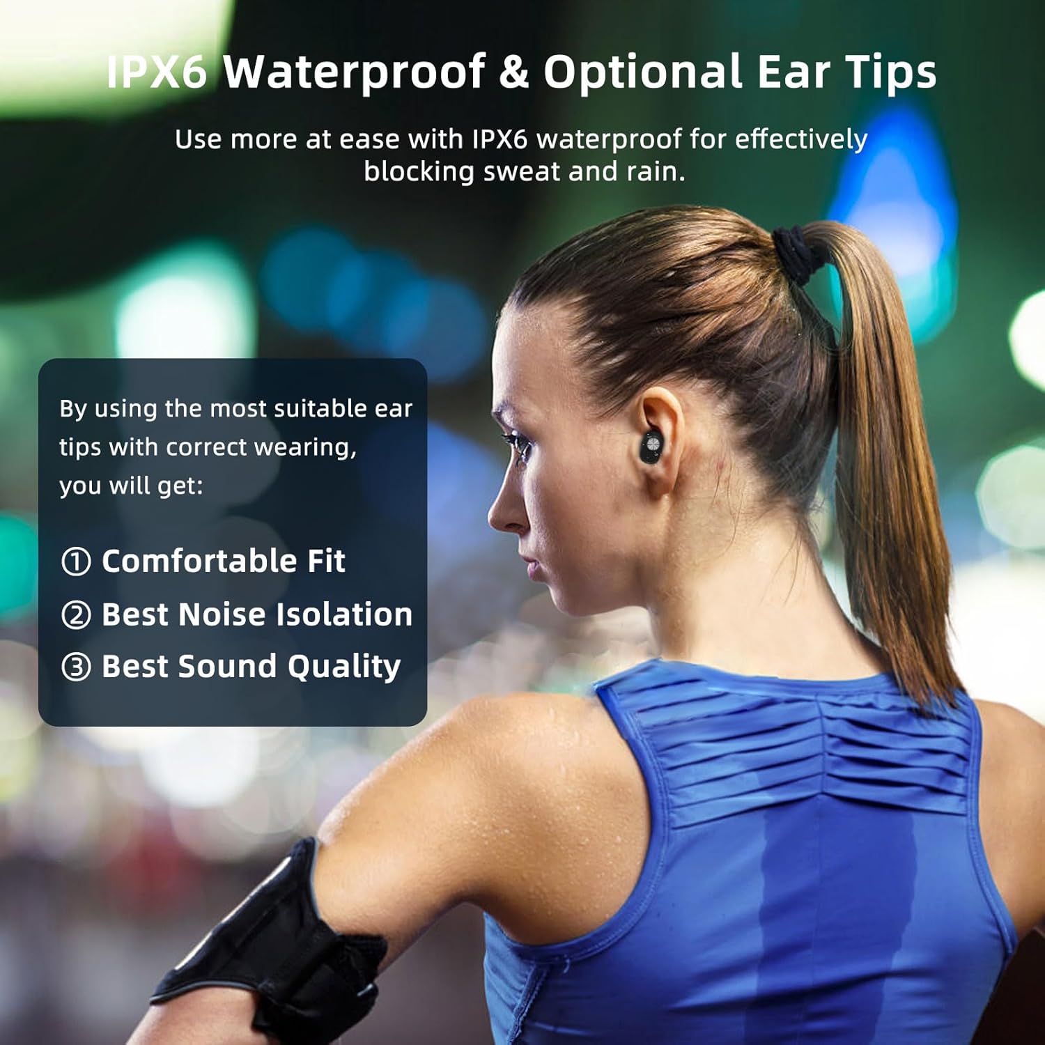 SoundMAGIC T60BT Auriculares inalámbricos verdaderos en el oído Bluetooth Auriculares con micrófono HiFi estéreo Auriculares deportivos impermeables