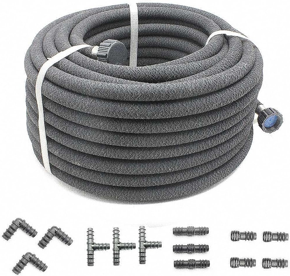 Manguera de remojo de 12 pulgada de 75 pies ahorra un 70% de agua, entrega perfecta de agua, ideal para cama de flores de jardín (1-2-75 pies)
