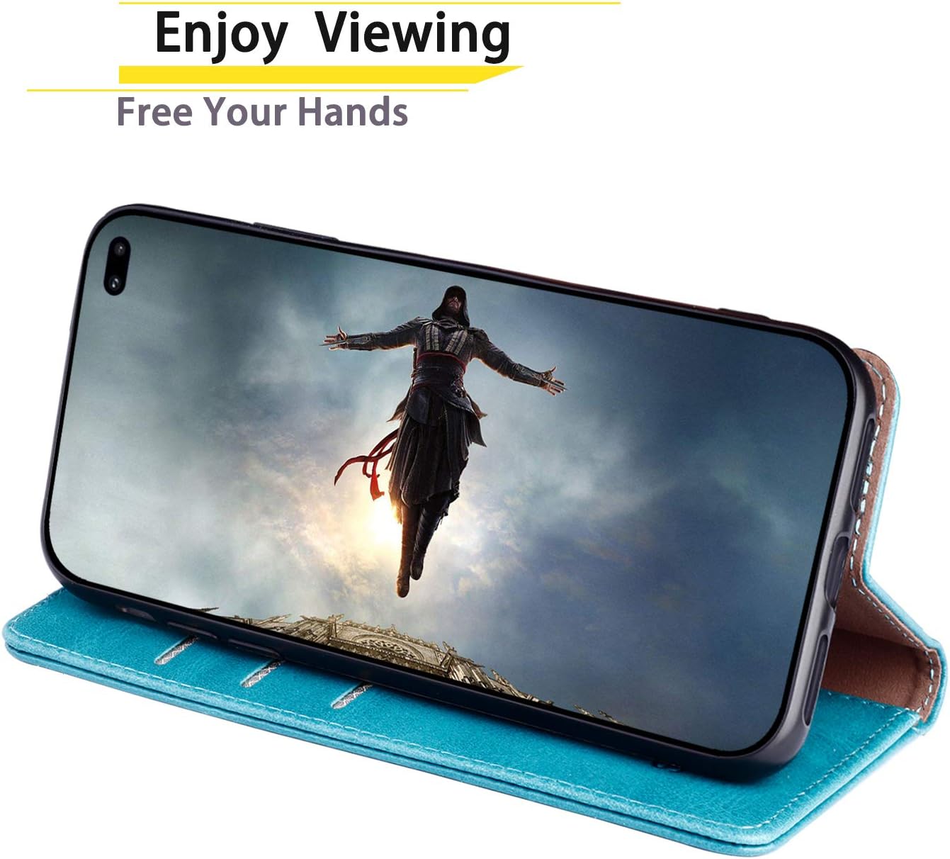SUANPOT Funda de piel tipo cartera para Samsung Galaxy S10+S10 Plus 6.4 (no compatible con S10, S10e) con bloqueo RFID, tarjetero y tarjetero con
