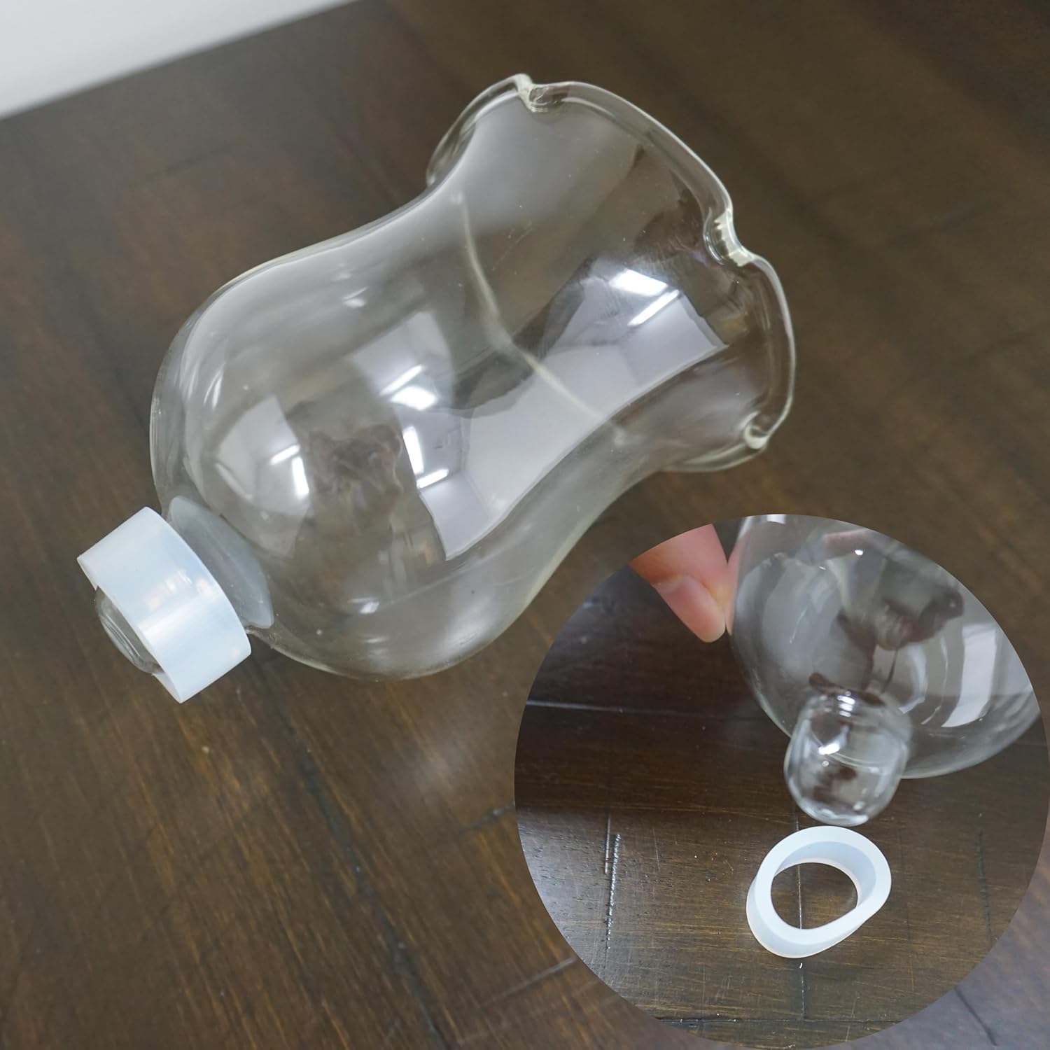 Clear Glass Votive Cups with Peg 6 Pack, Tulip Votive for Candelabra Candle Holder, Home Interior Candle Sconce Glass Replacement Parts, Shabbat