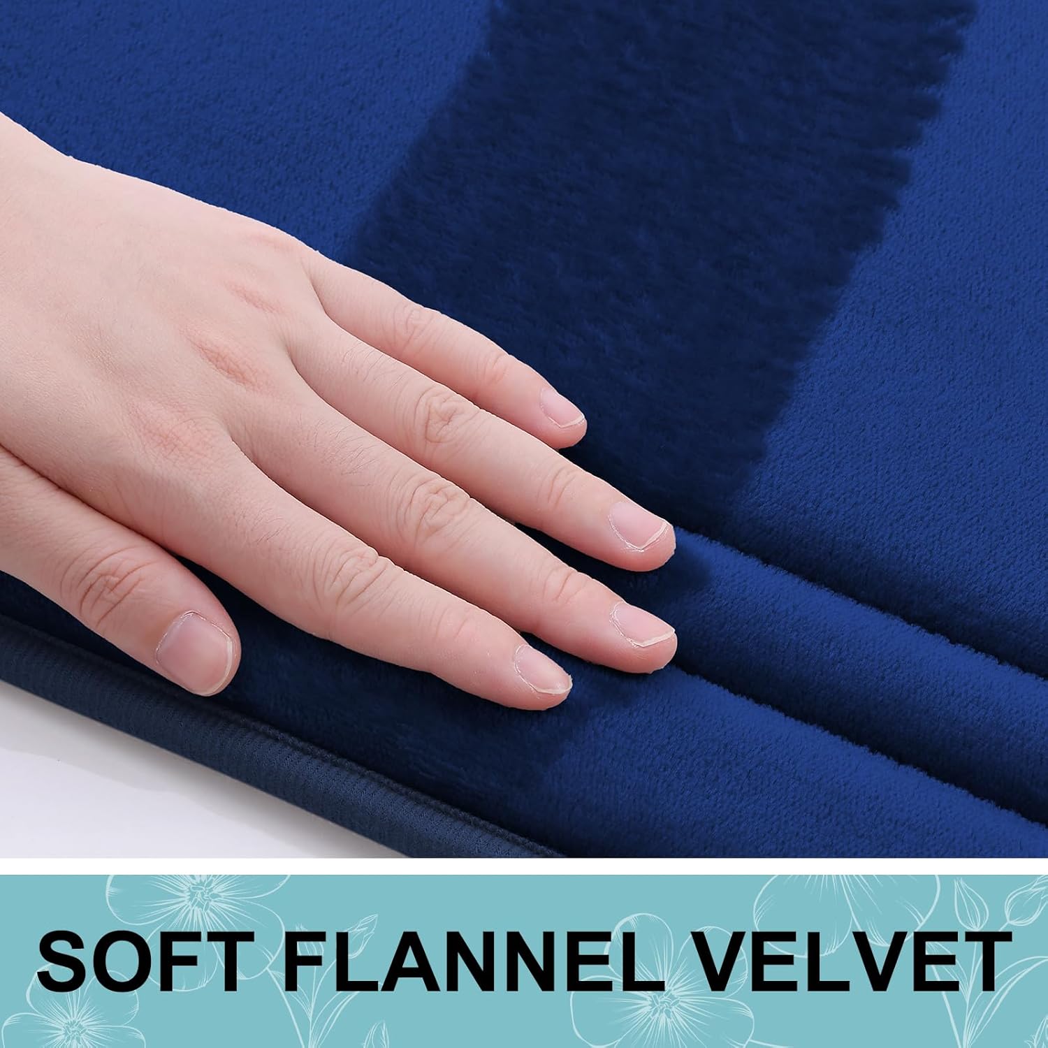 Grandaily Alfombra de baño de espuma viscoelástica de 24 x 16 pulgadas, ultrasuave, antideslizante y absorbente, lavable a máquina, cómoda alfombra