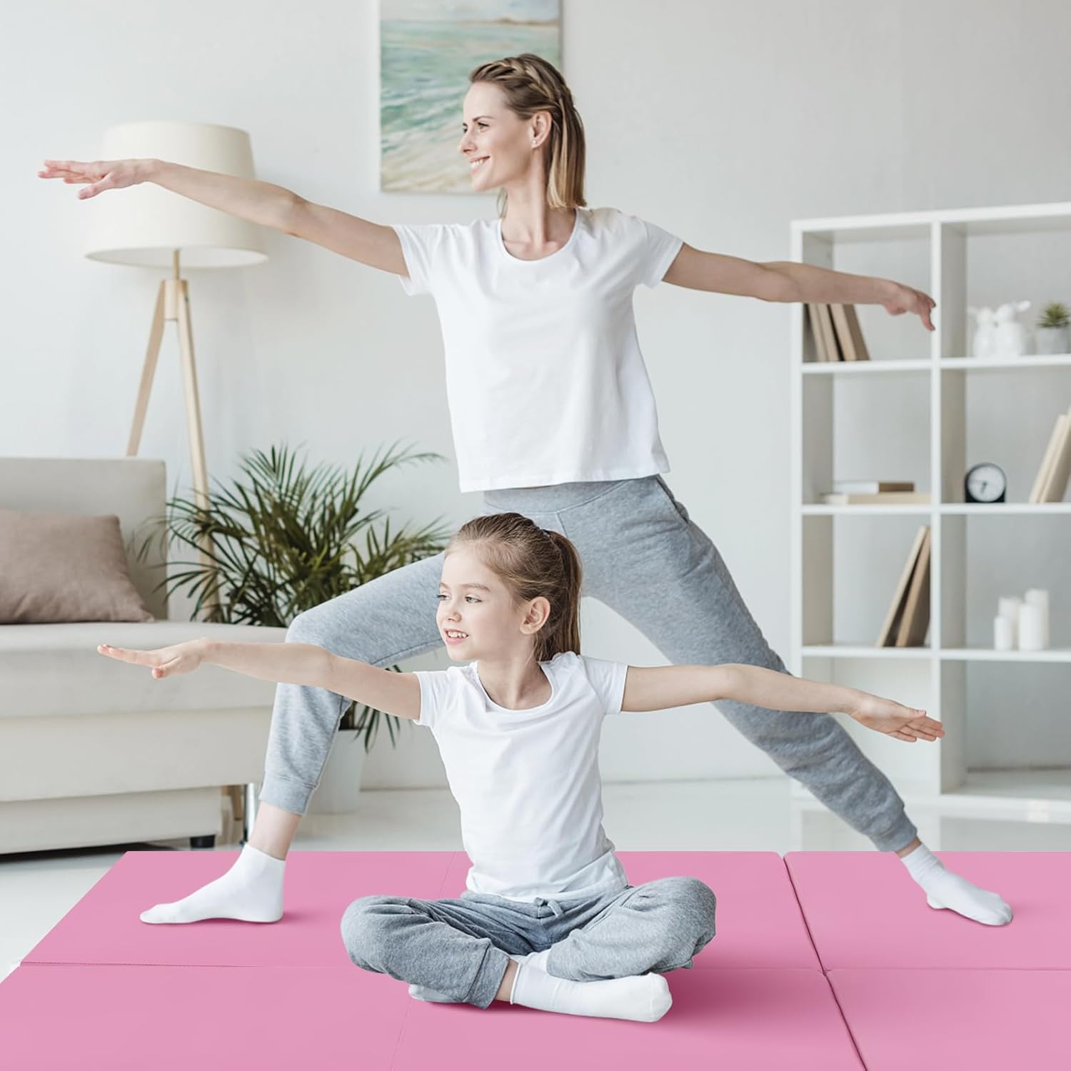 Giantex Colchoneta de gimnasia de 6 x 2 pies, tapete plegable de 2 pulgadas de grosor con cierre de gancho y bucle, tapete de gimnasio plegable con