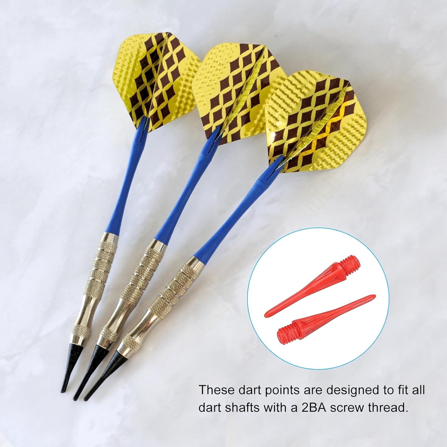 PATIKIL Puntas de dardos de plástico 2BA Hilo Suave Dart Reemplazo Punta de Plástico Punta Suave Accesorios de dardo