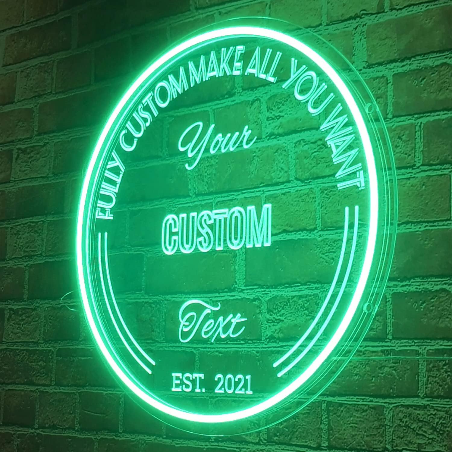 NOXTROND Letrero de neón personalizado, letrero LED personalizado con nombre, logotipo, decoración de pared alimentada por USB, para el hogar,