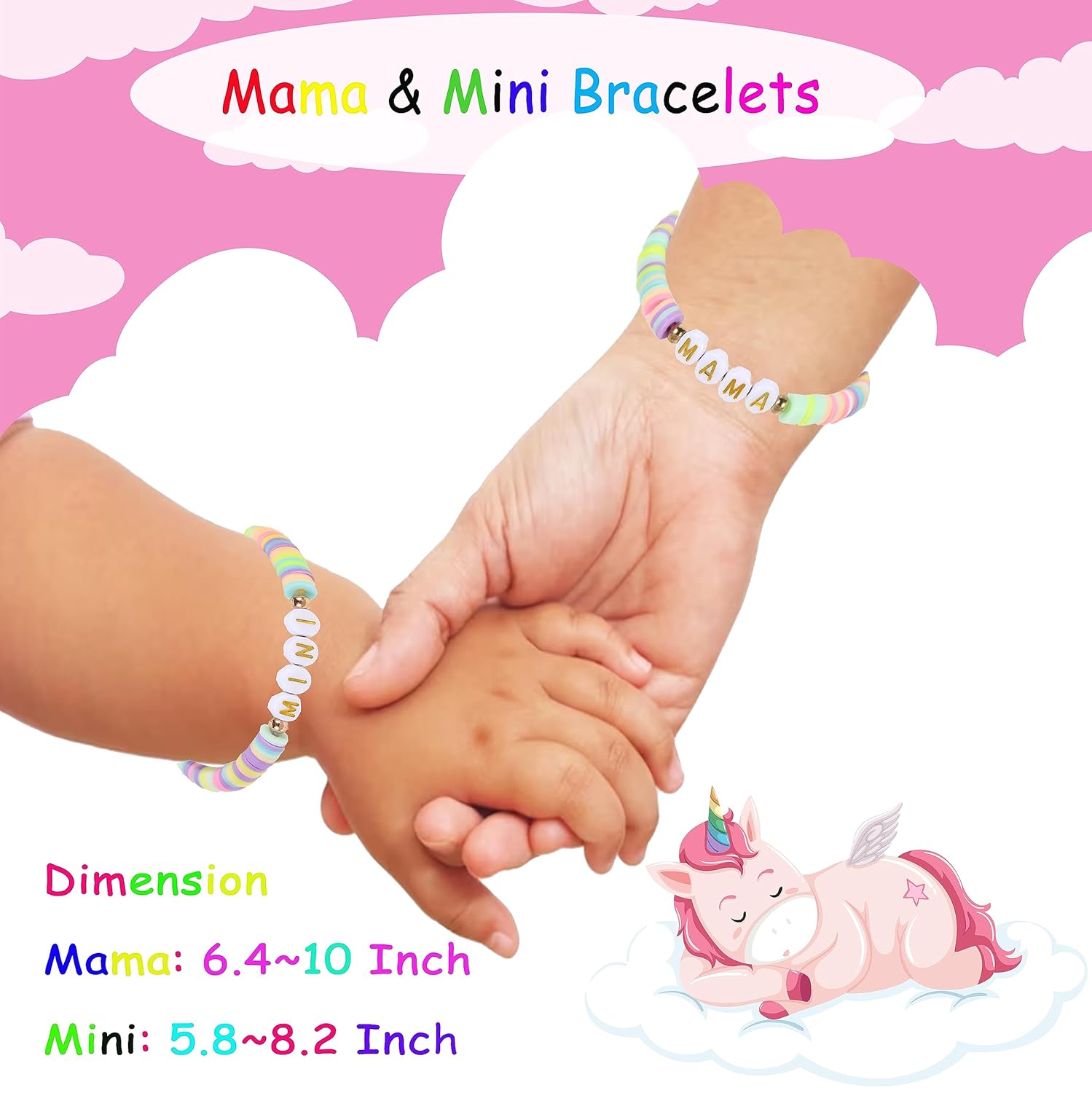 First day of Shcool Kindergarten First Grade Back to School Bracelet Gifts Mom and Daughter Mommy and Me Bracelets (Style2, Back to School)