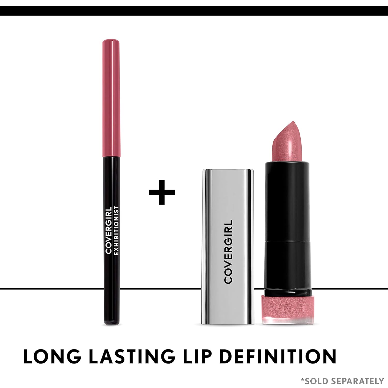 COVERGIRL Exhibitionist – Delineador de labios sin cartar, rojo granate 225, 0.012 onzas (paquete de 4)
