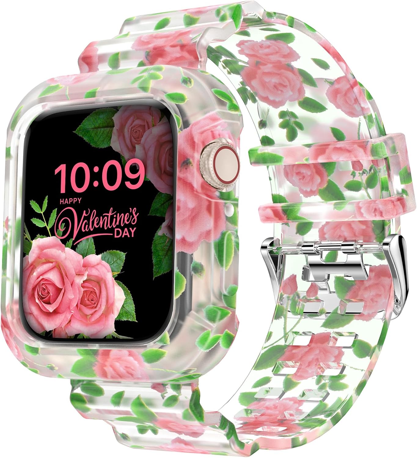 DABAOZA Compatible con Apple Watch Band transparente de 1.496 pulgadas, 1.575 pulgadas, 1.614 pulgadas, 1.654 pulgadas, 1.732 pulgadas, 1.772
