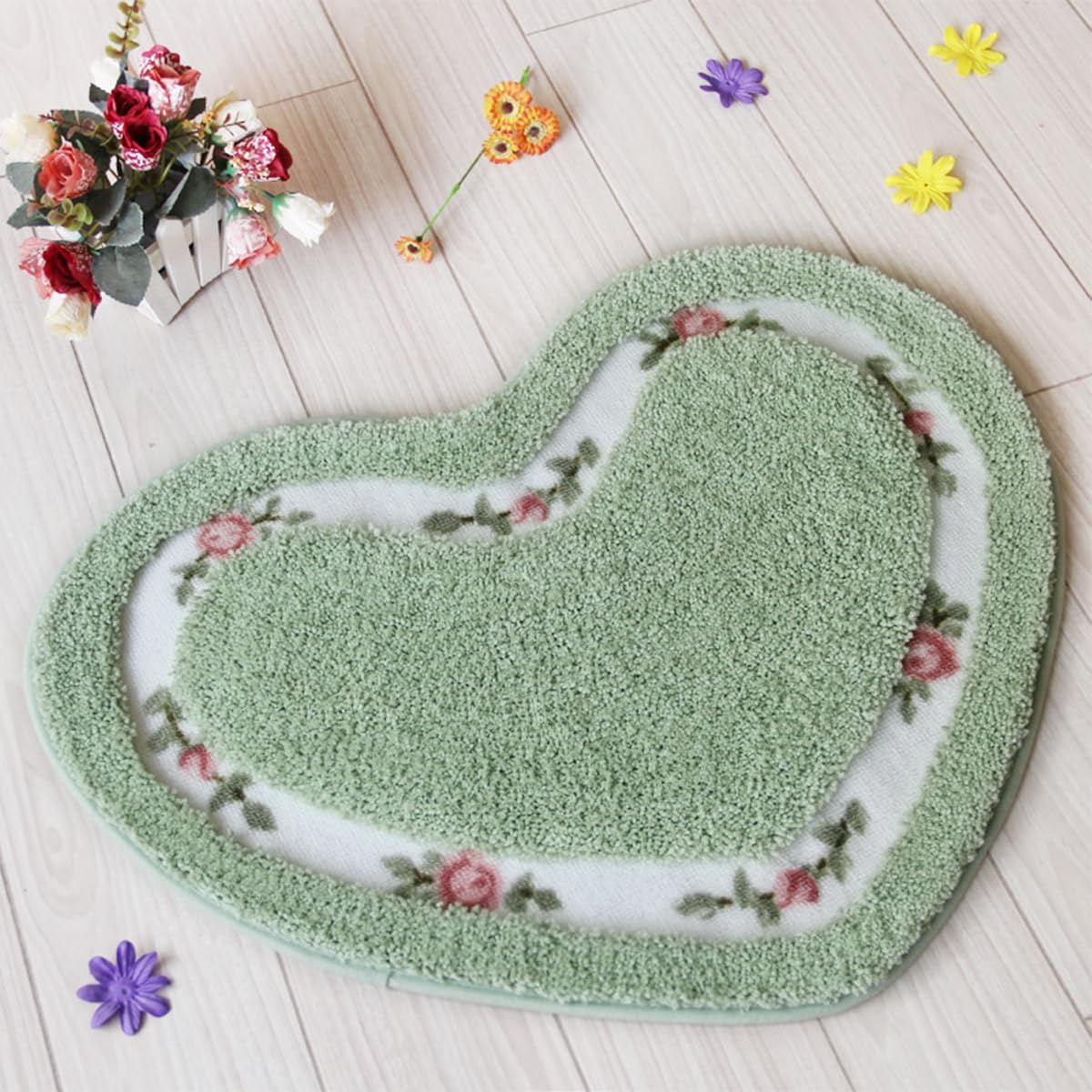 Barelove Hermosas alfombras florales para sala de estar, dormitorio, alfombra de baño ultra suave, cómoda alfombra antideslizante moderna para