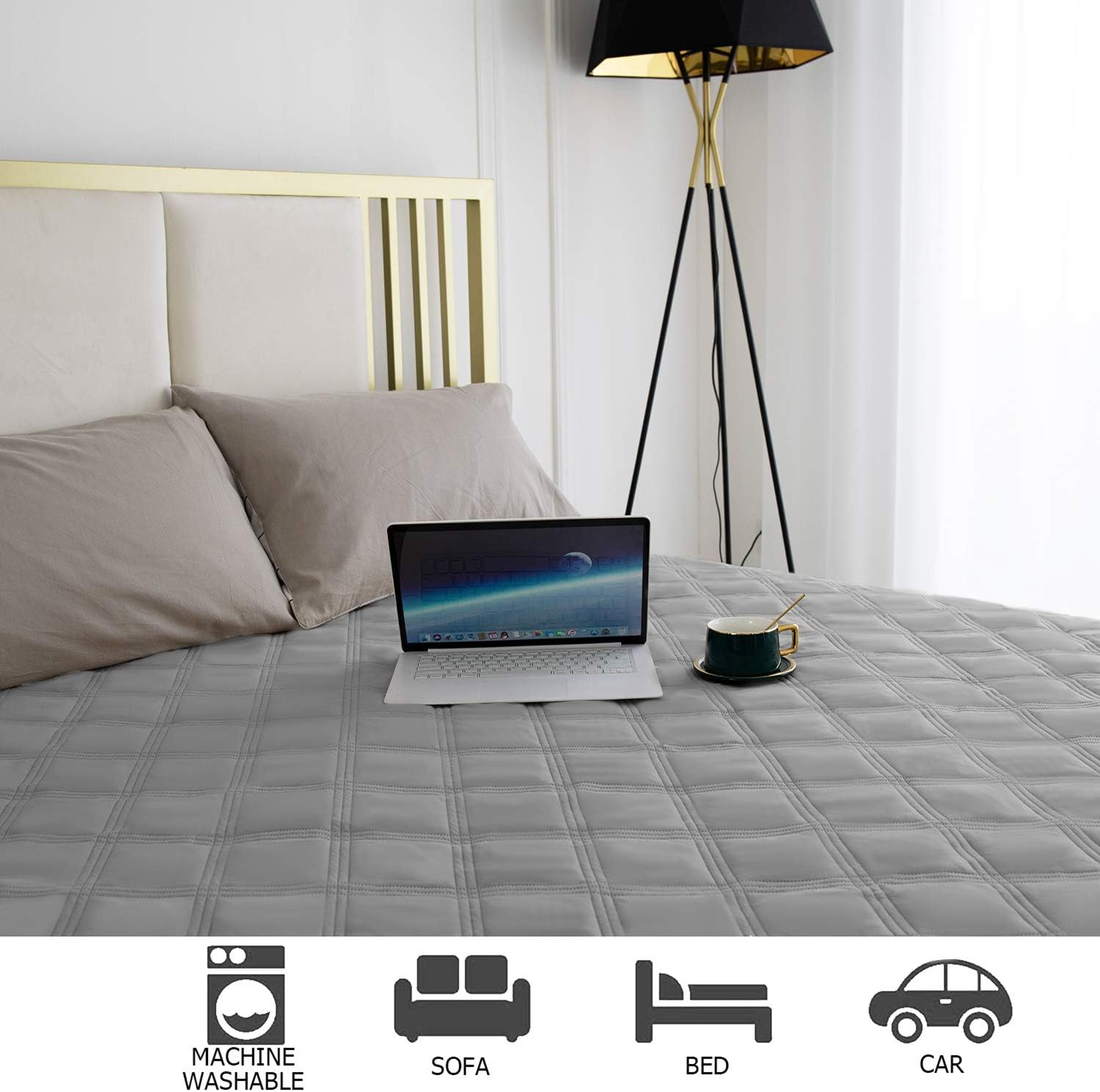 Ameritex – Manta impermeable para cama de perro con parte trasera antideslizante para muebles, cama, sofá