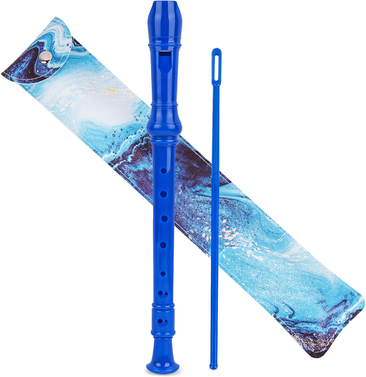 Flauta para principiantes, niños y adultos, 8 agujeros, soprano, flauta de música con varilla de limpieza y funda de cuero para estudiantes,