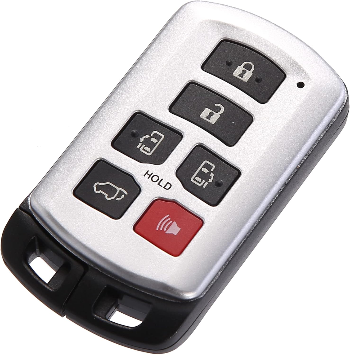 X AUTOHAUX HYQ14ADR – Carcasa para llave de automóvil con 6 botones de control remoto, carcasa de repuesto sin llave, color negro para Toyota Sienna