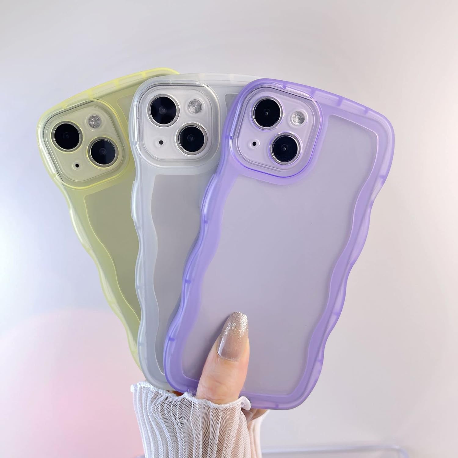 Funda transparente compatible con iPhone 13, bonita funda delgada de silicona suave, antiarañazos, a prueba de golpes, para mujeres y niñas, color